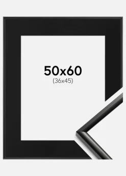 Ramme New Lifestyle Sort 50x60 cm - Passepartout Sort 37x46 cm