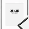 Ramme New Lifestyle Sort 28x35 cm - Passepartout Hvid 8x10 inches