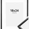 Ramme New Lifestyle Sort 18x24 cm - Passepartout Hvid 13x18 cm