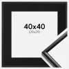 Ramme New Lifestyle Sort 40x40 cm - Passepartout Sort 30x30 cm