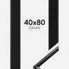 Ramme New Lifestyle Sort 40x80 cm - Passepartout Sort 25x70 cm