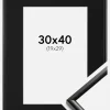 Ramme New Lifestyle Sort 30x40 cm - Passepartout Sort 20x30 cm