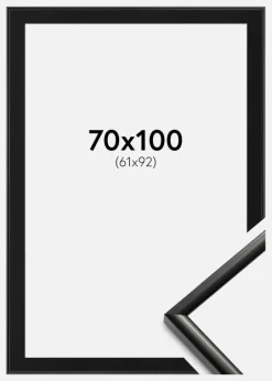 Ramme New Lifestyle Sort 70x100 cm - Passepartout Sort 62x93 cm