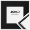 Ramme New Lifestyle Sort 40x40 cm - Passepartout Sort 10x10 inches