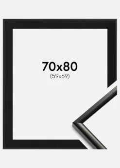 Ramme New Lifestyle Sort 70x80 cm - Passepartout Sort 60x70 cm