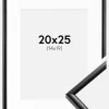 Ramme New Lifestyle Sort 20x25 cm - Passepartout Hvid 15x20 cm