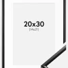 Ramme New Lifestyle Sort 20x30 cm - Passepartout Hvid 15x22 cm