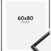 Ramme New Lifestyle Sort 60x80 cm - Passepartout Hvid 50x60 cm