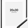 Ramme New Lifestyle Sort 20x30 cm - Passepartout Hvid 15x21 cm (A5)