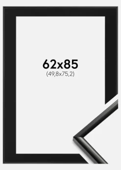 Ramme New Lifestyle Sort 62x85 cm - Passepartout Sort 20x30 inches