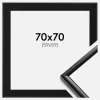 Ramme New Lifestyle Sort 70x70 cm - Passepartout Sort 60x60 cm