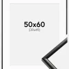 Ramme New Lifestyle Sort 50x60 cm - Passepartout Hvid 40x50 cm