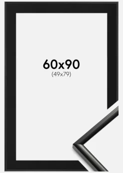 Ramme New Lifestyle Sort 60x90 cm - Passepartout Sort 50x80 cm