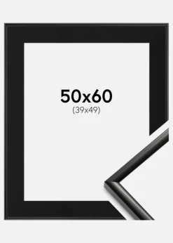 Ramme New Lifestyle Sort 50x60 cm - Passepartout Sort 40x50 cm