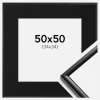 Ramme New Lifestyle Sort 50x50 cm - Passepartout Sort 35x35 cm