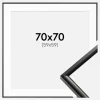 Ramme New Lifestyle Sort 70x70 cm - Passepartout Hvid 60x60 cm