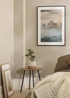 Ramme New Lifestyle Sort 70x70 cm - Passepartout Hvid 60x60 cm