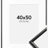 Ramme New Lifestyle Sort 40x50 cm - Passepartout Hvid 27,5x37 cm
