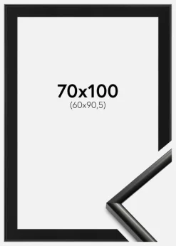 Ramme New Lifestyle Sort 70x100 cm - Passepartout Sort 61x91,5 cm