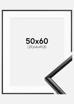 Ramme New Lifestyle Sort 50x60 cm - Passepartout Hvid 16x20 inches