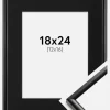 Ramme New Lifestyle Sort 18x24 cm - Passepartout Sort 13x17 cm