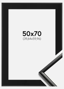 Ramme New Lifestyle Sort 50x70 cm - Passepartout Sort 16x24 inches