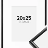 Ramme New Lifestyle Sort 20x25 cm - Passepartout Hvid 5x7 inches
