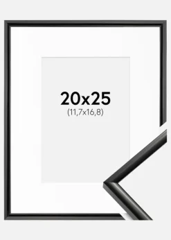 Ramme New Lifestyle Sort 20x25 cm - Passepartout Hvid 5x7 inches