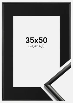 Ramme New Lifestyle Sort 35x50 cm - Passepartout Sort 10x15 inches