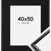 Ramme New Lifestyle Sort 40x50 cm - Passepartout Sort 27x35 cm