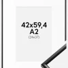 Ramme New Lifestyle Sort 42x59,4 cm (A2) - Passepartout Hvid 25x38 cm