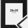 Ramme New Lifestyle Sort 28x35 cm - Passepartout Sort 20x25 cm
