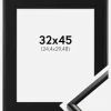 Ramme New Lifestyle Sort 32x45 cm - Passepartout Sort 10x12 inches