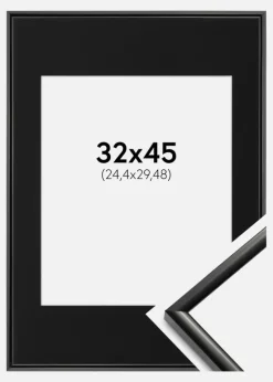 Ramme New Lifestyle Sort 32x45 cm - Passepartout Sort 10x12 inches