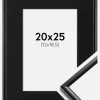 Ramme New Lifestyle Sort 20x25 cm - Passepartout Sort 13x19,5 cm