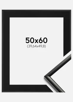 Ramme New Lifestyle Sort 50x60 cm - Passepartout Sort 16x20 inches