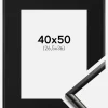 Ramme New Lifestyle Sort 40x50 cm - Passepartout Sort 27,5x37 cm