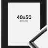 Ramme New Lifestyle Sort 40x50 cm - Passepartout Sort 30x40 cm