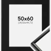 Ramme New Lifestyle Sort 50x60 cm - Passepartout Sort 14x18 inches