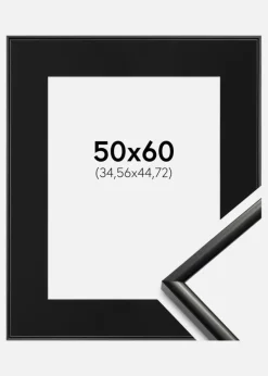 Ramme New Lifestyle Sort 50x60 cm - Passepartout Sort 14x18 inches