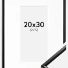Ramme New Lifestyle Sort 20x30 cm - Passepartout Hvid 10x20 cm