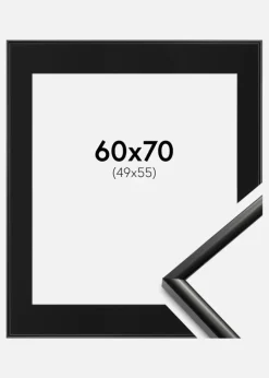 Ramme New Lifestyle Sort 60x70 cm - Passepartout Sort 50x56 cm