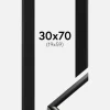 Ramme New Lifestyle Sort 30x70 cm - Passepartout Sort 20x60 cm