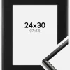 Ramme New Lifestyle Sort 24x30 cm - Passepartout Sort 18x24 cm