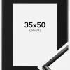 Ramme New Lifestyle Sort 35x50 cm - Passepartout Sort 25x35 cm