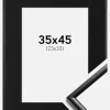 Ramme New Lifestyle Sort 35x45 cm - Passepartout Sort 24x34 cm