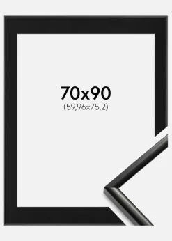 Ramme New Lifestyle Sort 70x90 cm - Passepartout Sort 24x30 inches