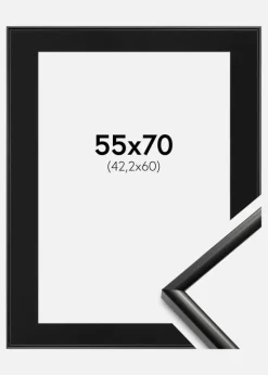 Ramme New Lifestyle Sort 55x70 cm - Passepartout Sort 43,2x61 cm (A2+)
