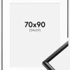 Ramme New Lifestyle Sort 70x90 cm - Passepartout Hvid 55x70 cm