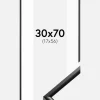 Ramme New Lifestyle Sort 30x70 cm - Passepartout Hvid 18x57 cm